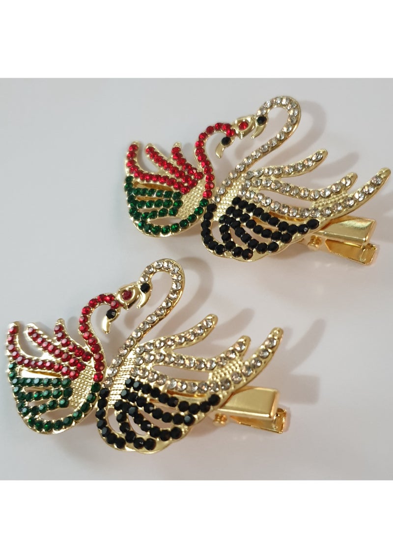 الزعابية مشبك شعر علم الإمارات العربية المتحدة على شكل وزتان - Image 3