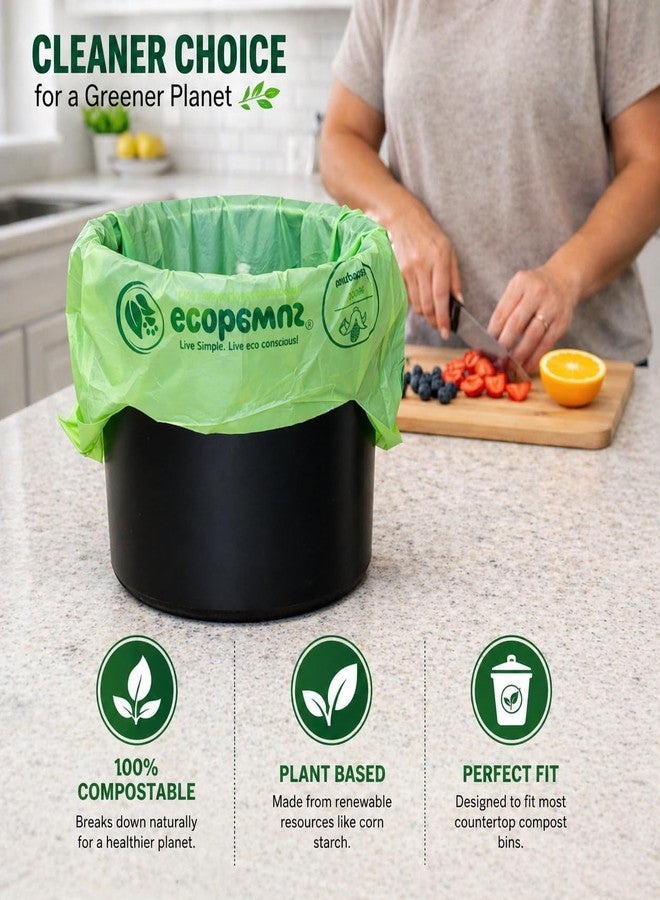 ECOBEWUS 100% Compostable Pet Waste Disposal Bag (140 ct.) Plant-Based Biodegradable Cat Litter Poop Waste Pick-Up Bags with Handles Dog poop Bags Disposable Compost Food Scrap Liners (140 ct.) - Image 4
