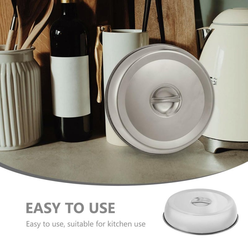 غطية قبة شواء من الفولاذ المقاوم للصدأ مقاس 18 سم لحماية طعام المطبخ وشوي شرائح اللحم - Image 4
