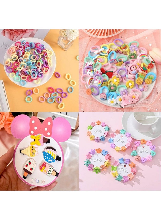 Barakath Girls Hair Accessories Set, 85 Pieces, Colourful Hair Ties and Clips Bundle with Decorative Elements - Image 1