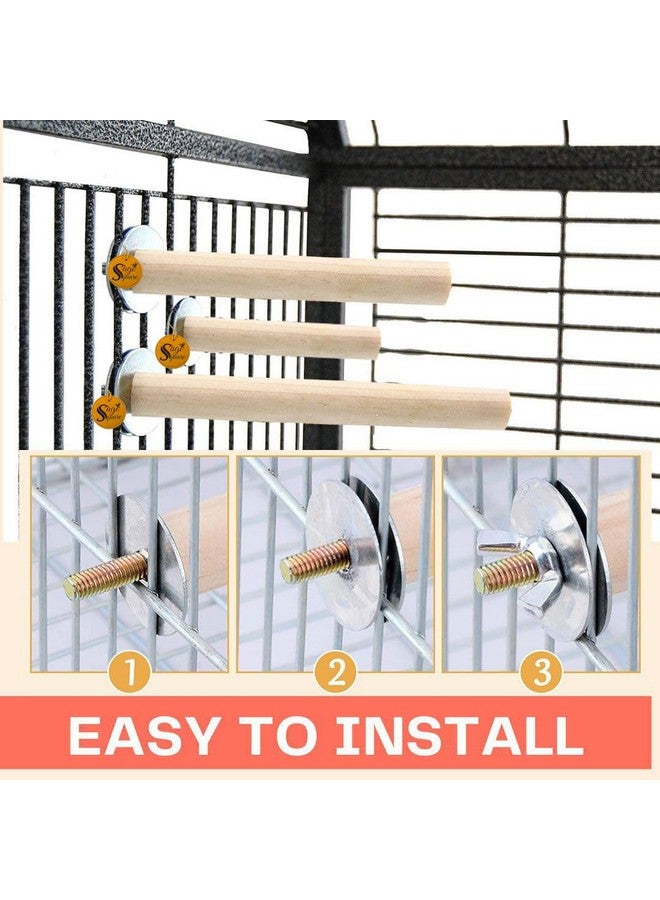 سايج سكوير مجموعة مجثمات الطيور الخشبية الطبيعية - 8 و10 و12 بوصة | مثالية للتمرين واللعب والتدريب وتحسين الأقفاص ومنع مشاكل القدم | مناسبة للعصافير والببغاوات والبادجي والكوكاتيل | عبوة من 3 قطع - Image 5