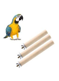 Sage Square Natural Wooden Bird Perch Set - 8, 10 & 12 Inches | Ideal For Exercise, Play, Training, Enhance Cages & Prevent Foot Problems | Suitable For Finches, Parrot, Budgies, Cockatiel| Pack Of 3  - Image 1