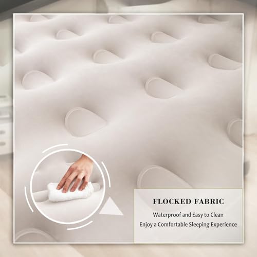 RAPTAVIS Queen Size Air Mattress Inflatable Bed with Pump and Headboard, Blow Up Mattress - Image 4