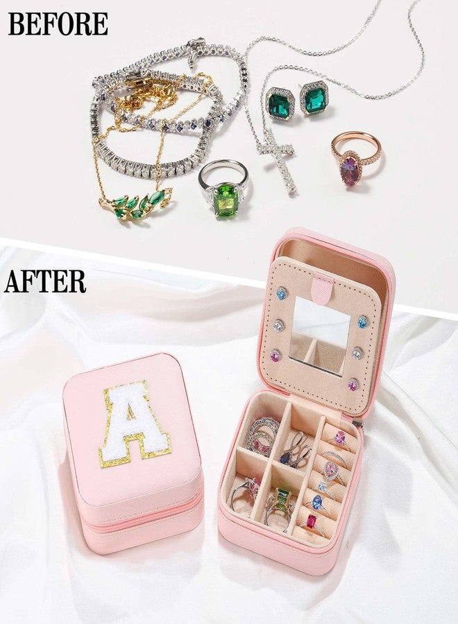 Parima Gifts for Teen Girls - 2026 Travel Jewelry Case Gifts Ideas, 6,7,8,9,10,11,12,13,14 Year Old Girl Birthday Gift Travel Jewelry Organizer Christmas Gift for Daughter - Letter E, Pink - Image 2