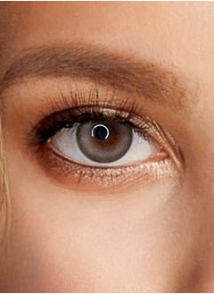 Unibling Linen Gravy Yearly Colored Contact Lenses, Unisex Cosmetic Contact Lenses, Enlargement Collection, Dark Brown, With Case  - Image 4