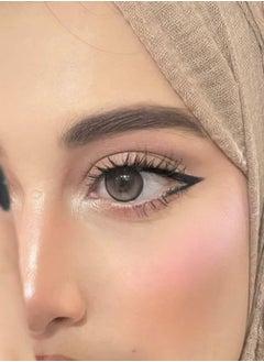 Unibling Linen Gravy Yearly Colored Contact Lenses, Unisex Cosmetic Contact Lenses, Enlargement Collection, Dark Brown, With Case  - Image 3