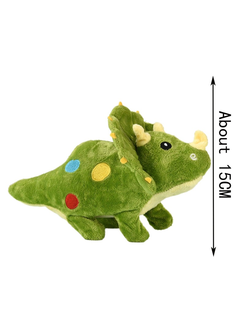 Green Triceratops Electric Plush Toy Machine Simulates The Sound Of The Call, Can Walk, Plush Interactive Toy Suitable For Children And Babies - Image 2
