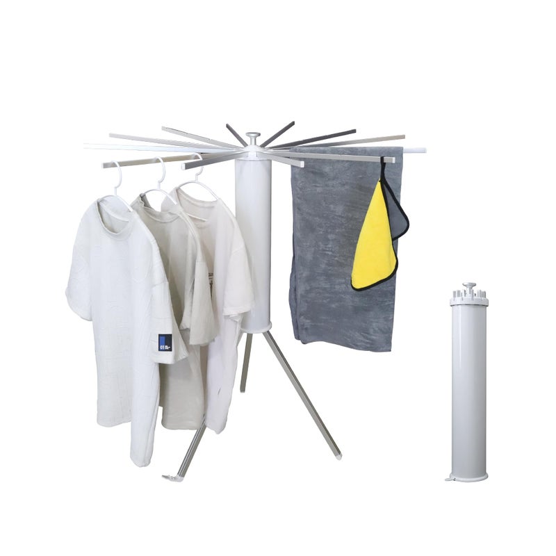 RFOUO Clothes Drying Rack TripodLaundry Hanger Dryer RackPortable Foldable Drying RackDrying Rack Clothing Laundry Bedroom Household Aluminum12rods