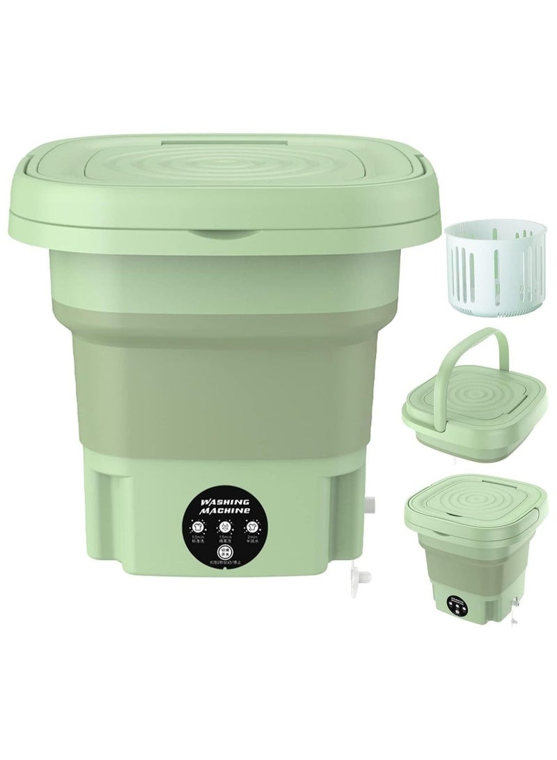 غسالة صغيرة محمولة قابلة للطي 8 لتر مع مجفف دوار للتنظيف بالموجات فوق الصوتية والتعقيم مع سلة تصريف - Image 2