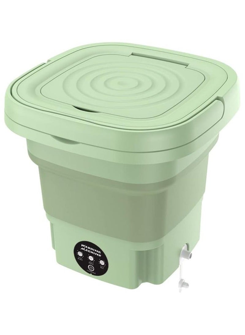 11L Portable Folding Mini Washing Machine with Spin Dryer & Blue Light Sterilization - Ultrasonic Cleaning with Drain Basket - Image 1