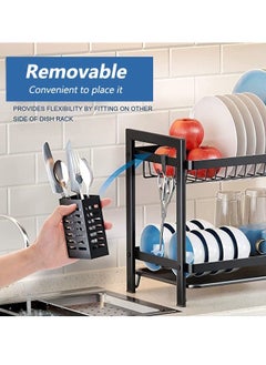 POWER Two-Tier Dish Drying Rack Black for Kitchen (52.5*24.3*34CM )  - Image 5