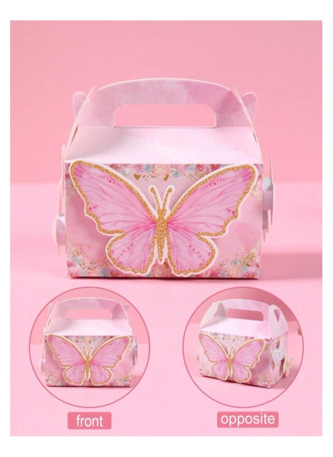 Generic - 4 Gift Wrapping Bag with Adhesive Butterflies Set for wrapping and decorating special gifts on occasions like birthday, wedding and festivals Adhesive attached with the package - Image 1