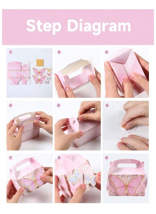 Generic - 4 Gift Wrapping Bag with Adhesive Butterflies Set for wrapping and decorating special gifts on occasions like birthday, wedding and festivals Adhesive attached with the package - Image 1