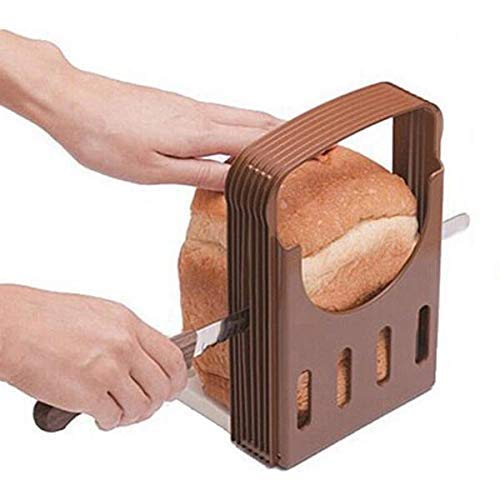 APURK Bread Slicer Adjustable Bread Toast Slicer Bagel Slicer Cutter Mold with 4 Slice Thicknesses Bread Slicer Bread Slicer for Kitchen - Image 1