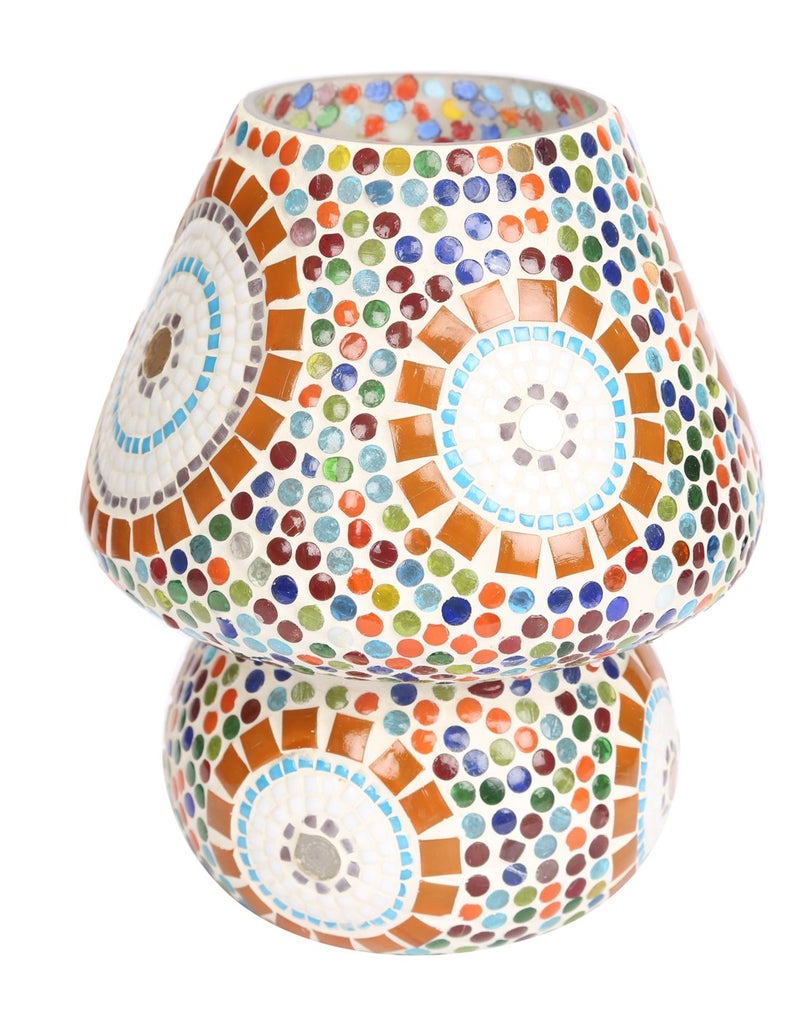 Earthenmetal Mushroom Shaped Glass Table Lamp for Home Bar Restaurant Cafe Decoration - Image 2