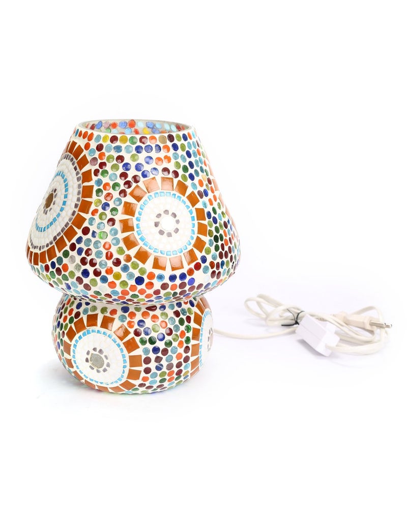Earthenmetal Mushroom Shaped Glass Table Lamp for Home Bar Restaurant Cafe Decoration - Image 3