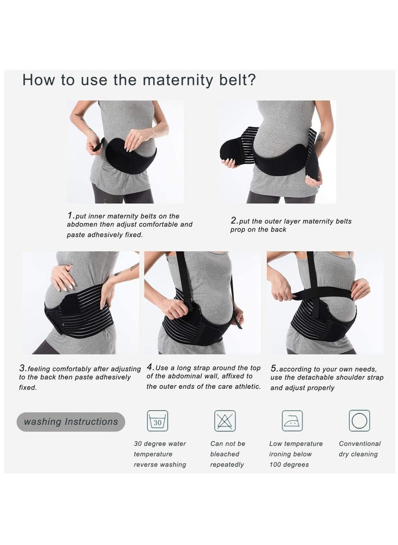 SYOSI Maternity belt, Belly Band Support Maternity Belt Pregnancy Belly Band Waist Abdominal Back Belly Band Support Brace Adjustable Breathable Belly Support Care Pregnancy  - Image 4