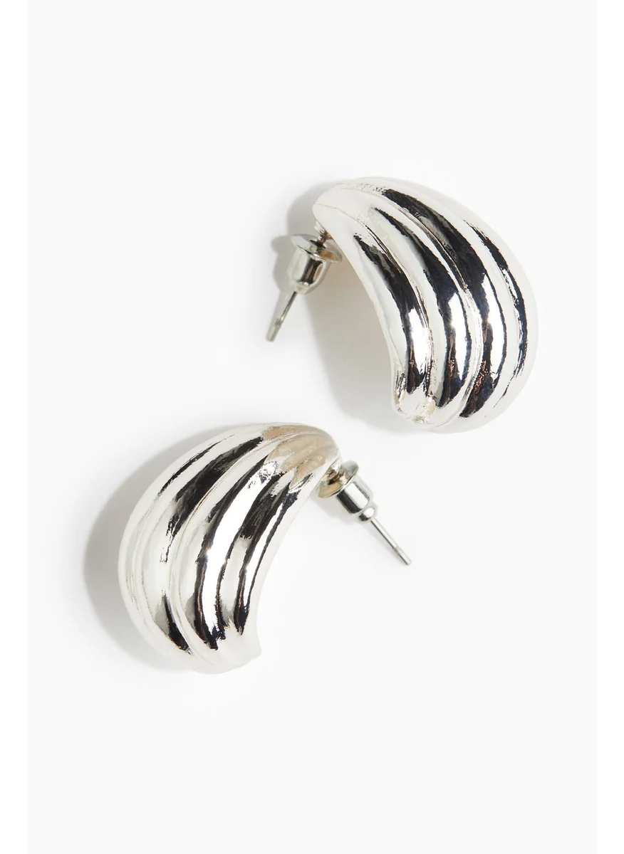 H&M Fluted Hoop Earrings