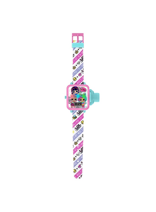 Disney Girls Digital Square Shape Silicone Wrist Watch - LOL4503 - 32 Millimeter - Image 2