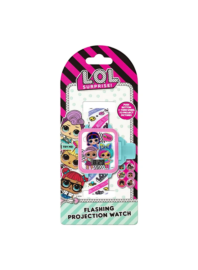 Disney Girls Digital Square Shape Silicone Wrist Watch - LOL4503 - 32 Millimeter
