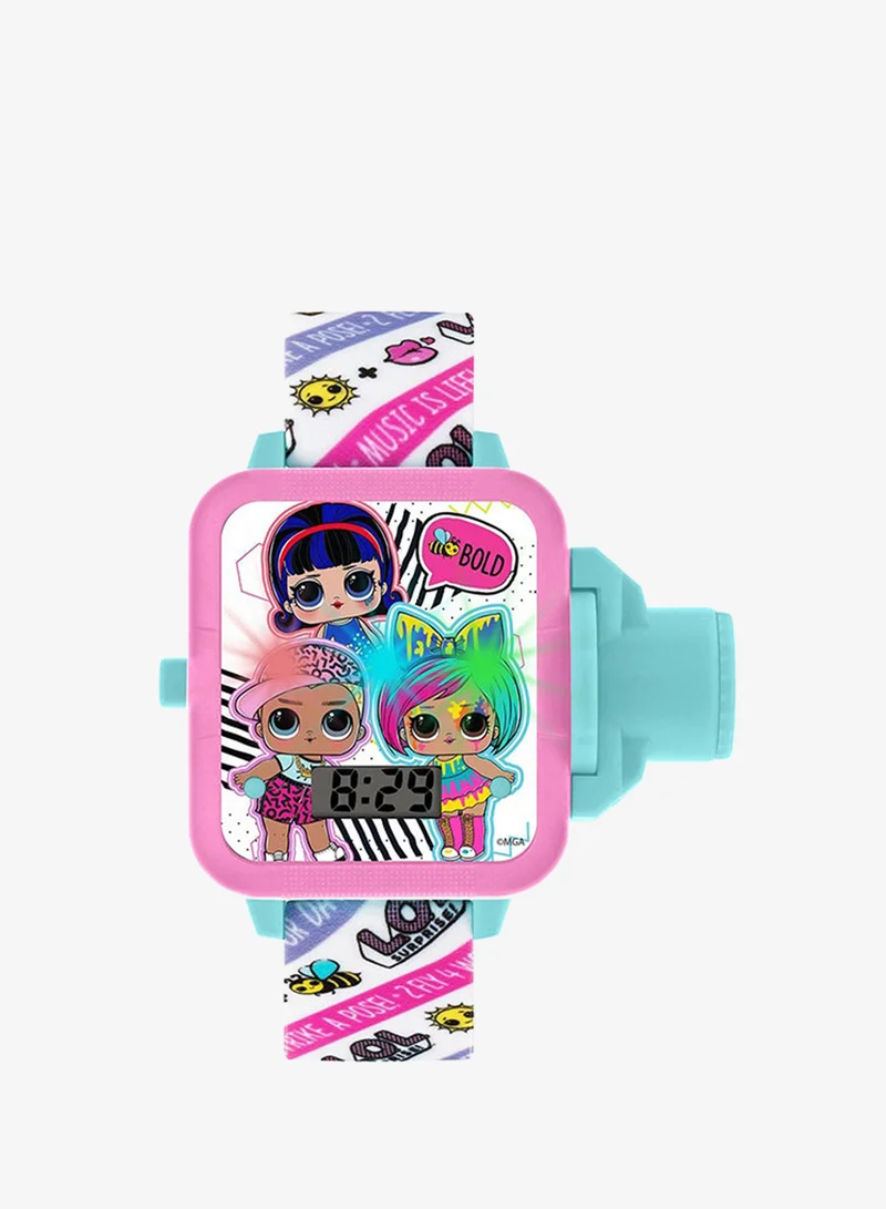 Disney Girls Digital Square Shape Silicone Wrist Watch - LOL4503 - 32 Millimeter