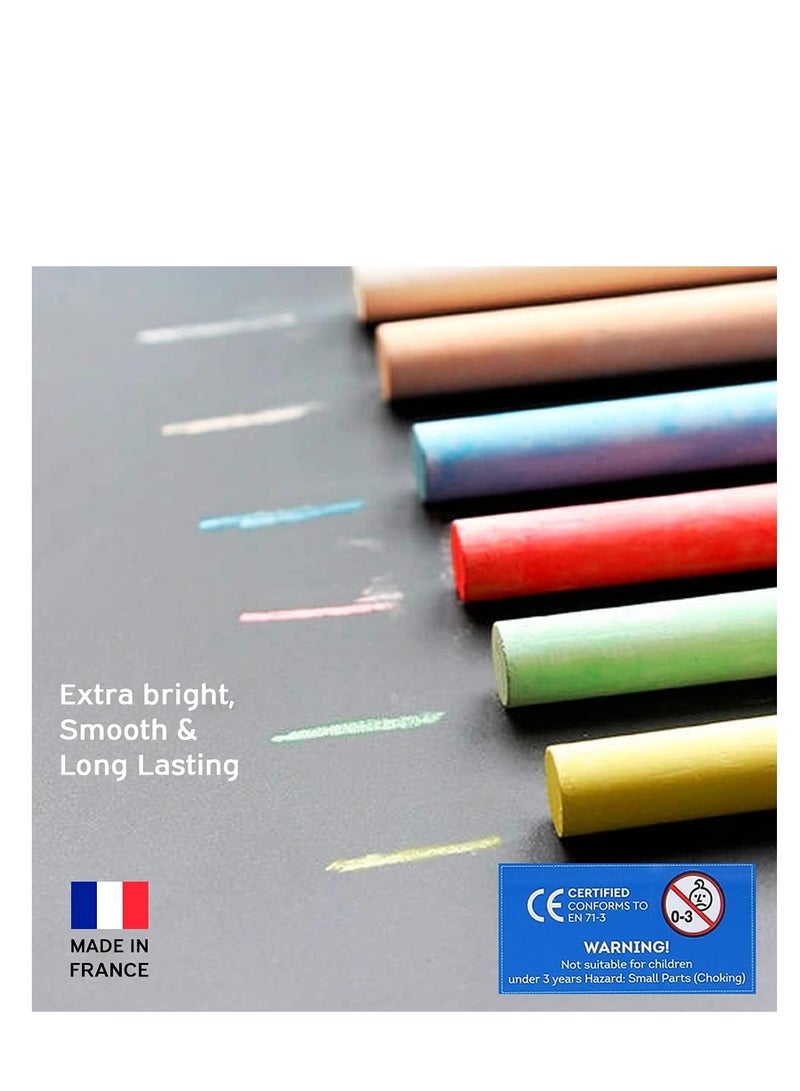 DOMS طباشير ملونة خالية من الغبار من دومز (عبوة من 10 قطع) - Image 3