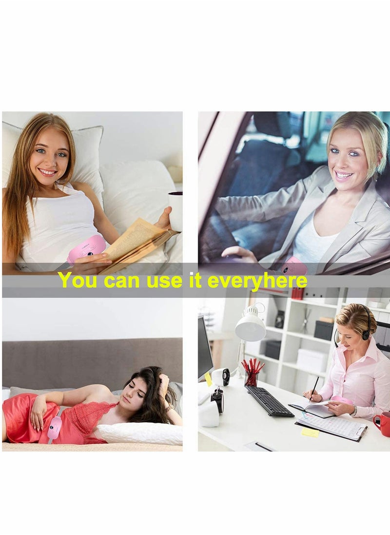 Generic - Portable Cordless Electric Heating Pad with 3 Heat Settings & Vibration Massage for Back & Belly Relief - Ideal for Women - Image 1
