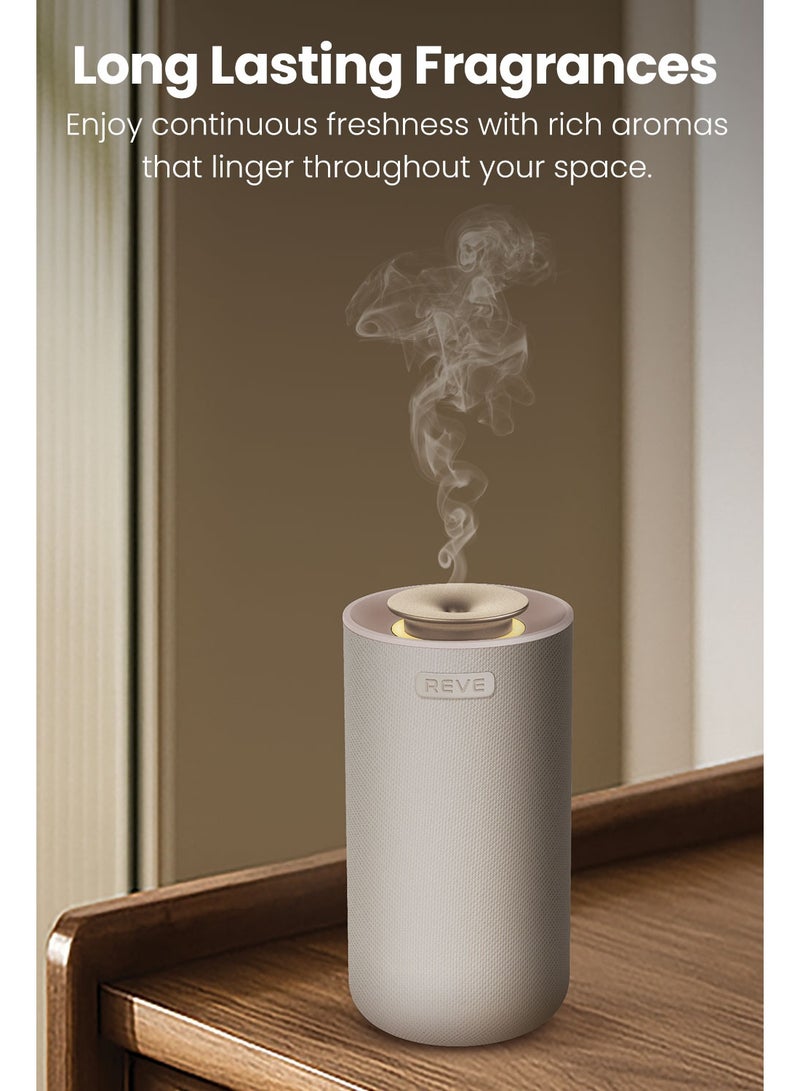 REVE SCENTS جهاز توزيع العطور REVE للسيارة برائحة تدوم طويلاً لجهاز المنزل والسيارة، جهاز عطرية أساسية بدون ماء، يعمل لمدة 10 ساعات، قابل لإعادة الشحن مع ضوء LED مدمج - Image 3