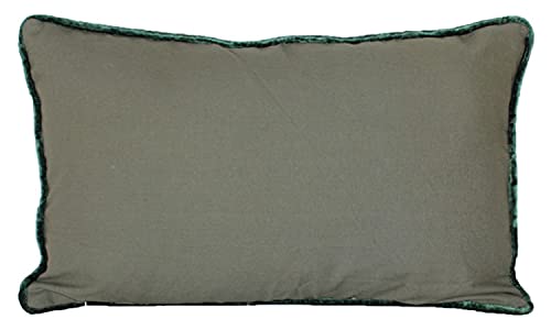 Dekor World 2 Piece Regular Cotton Velvet Collection Pillow Cover (Dark Green, 12x20 inches or 30x50 cm)-for Living Room and Bedroom - Image 4