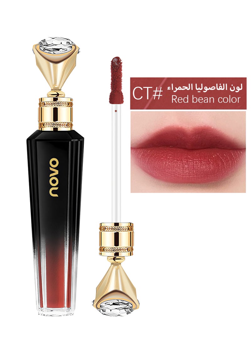 Novo Queen's Vintage Velvet Lip Glaze, Moisturizing No-Sticky Lightweight Long Lasting Waterproof Mist Face Lip Gloss, Matte Velvet Lip Stains Lip Tint for Women  - Image 1