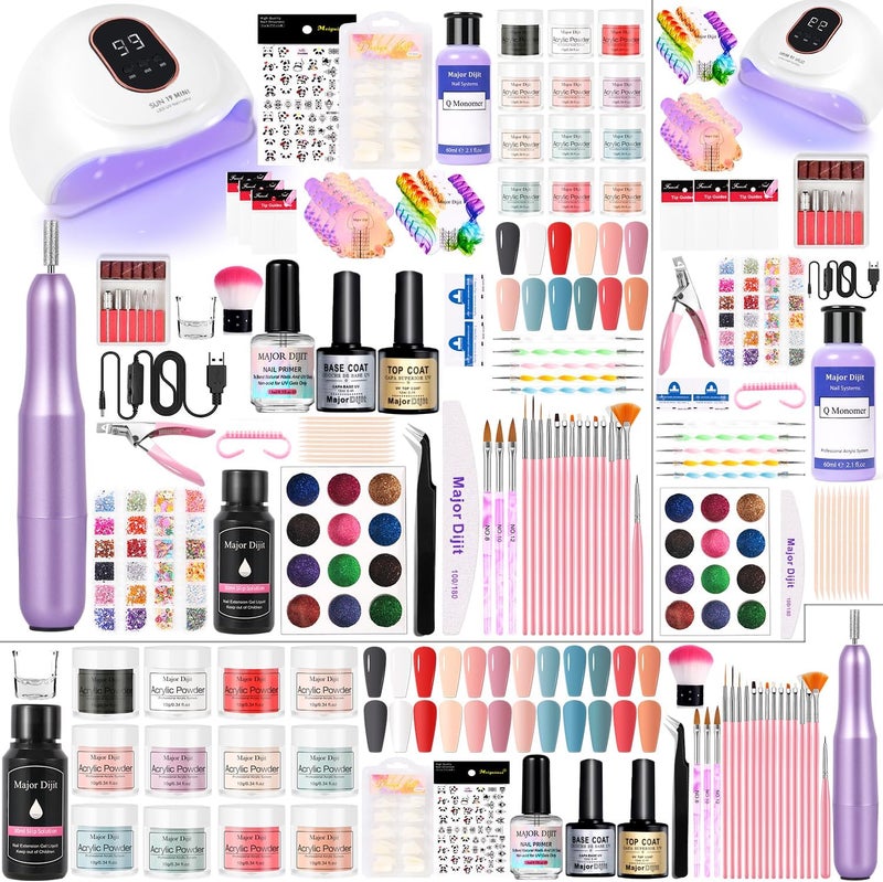 DouborQ Acrylic Nail Kit with Electric Nail Drill U V Nail Lamp Nail Art Tools Starter Set Acrylic Nail Art Supplies for Beginner with Everything 27