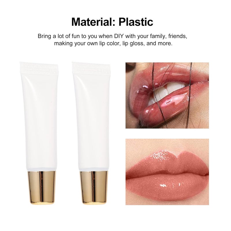 10pcs Mini Lip Gloss Lip Glazes Tubes 10ml Travel Size Durable Plastic Perfect for Indoor Outdoor Use - Image 3
