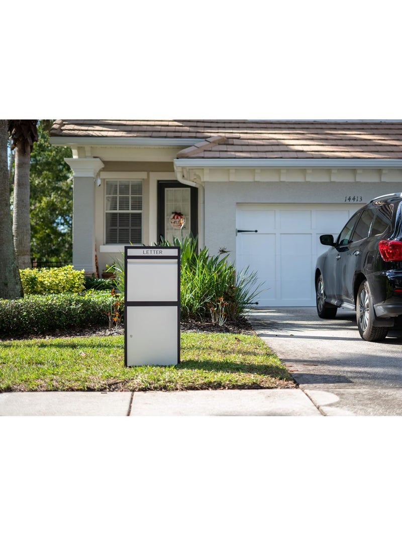 Package Delivery Boxes for Outside, Extra Large Capacity Modern Mailbox, Outdoor Freestanding Porch Box for Packages, Parcel Drop Box for Deliveries with Lockable Secure Storage Compartment  - Image 3