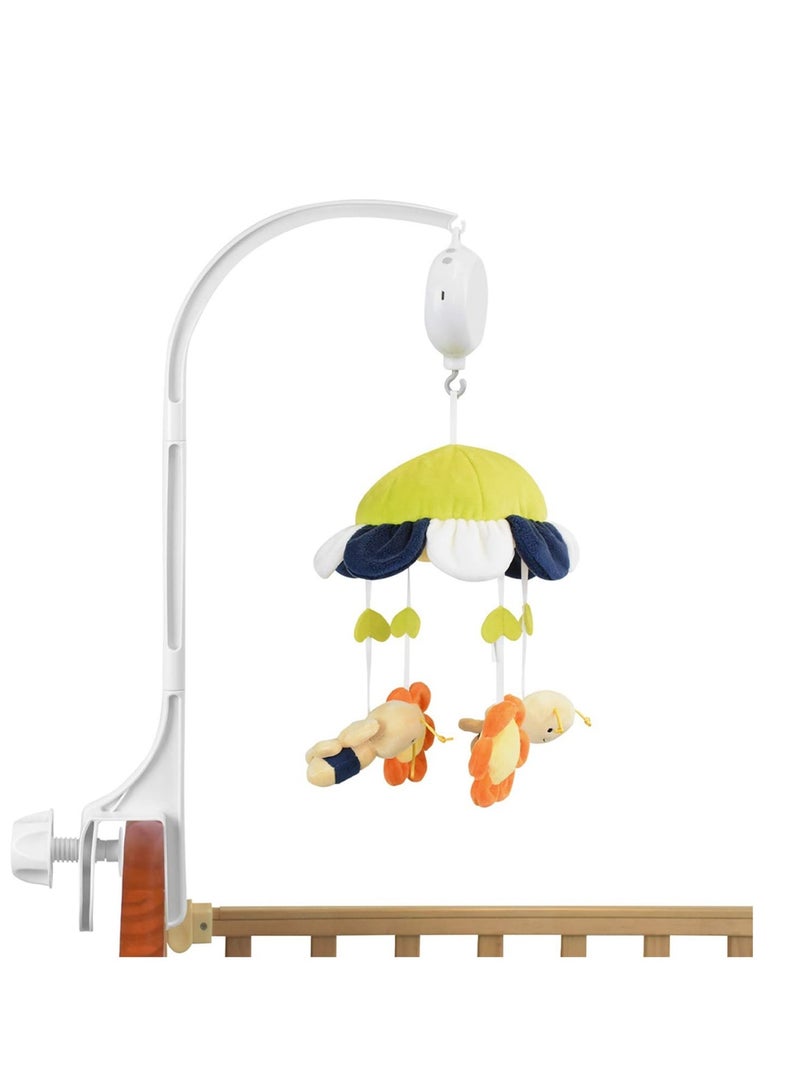 Zikra حامل جرس سرير الأطفال ثنائي الفتحة قابل للتعديل، ذراع موبايل للأطفال للسرير، حامل ذراع صندوق الموسيقى لسرير الأطفال (أبيض) ديكور غرفة الأطفال حامل جرس السرير 24 بوصة - Image 1