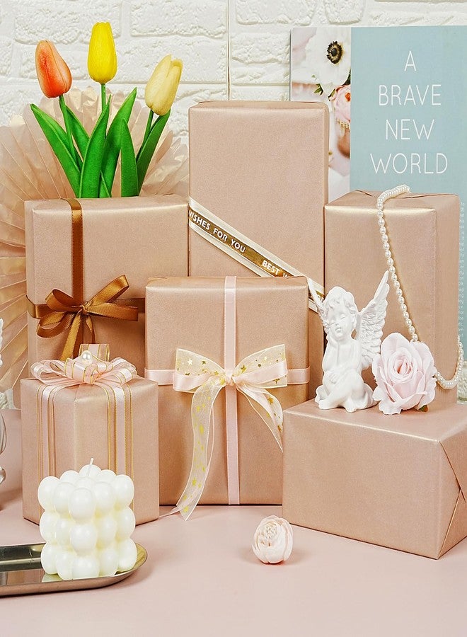 RUIFUN Metallic Rose Gold Tissue Paper, 60 Sheets Shiny Rose Gold Tissue Paper Sheets for Gift Bags Crafts Wrapping Gifts Packaging, Tissue Paper Bulk for Girls Women Birthday Wedding Baby Shower Party - Image 3