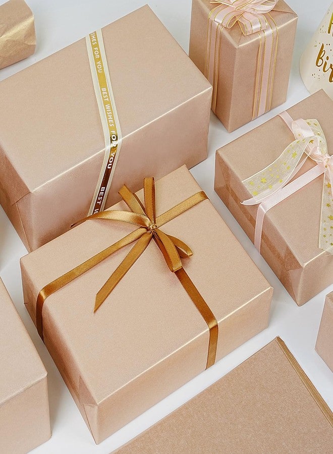 RUIFUN Metallic Rose Gold Tissue Paper, 60 Sheets Shiny Rose Gold Tissue Paper Sheets for Gift Bags Crafts Wrapping Gifts Packaging, Tissue Paper Bulk for Girls Women Birthday Wedding Baby Shower Party - Image 4