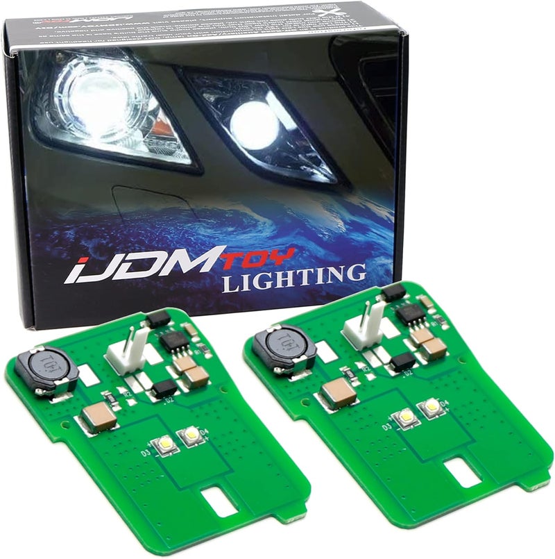 iJDMTOY HID Matching Xenon White LED Parking Position Light Assembly For 2010-13 Mercedes W212 E-Class E350 E550 E63 AMG Pre-LCI - Image 1