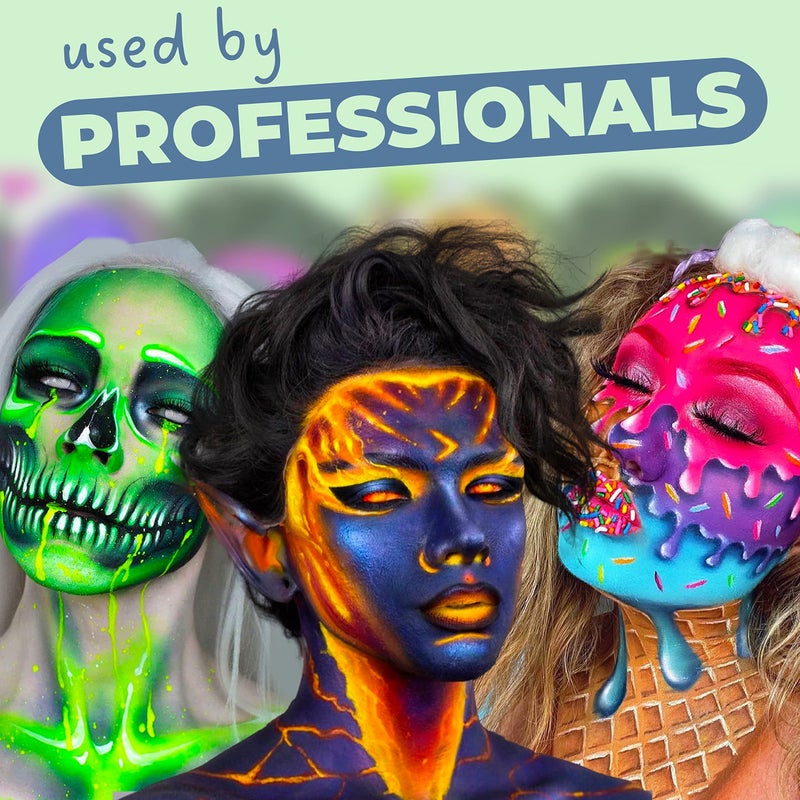 Blue Squid PRO Face Paint - Professional Water Based Single Cake Facepaint & Body Paints - SFX Makeup, Kids Adults Face Painting for Costume, Halloween, Cosplay - Classic Bright Green 30g / 1oz - Image 2