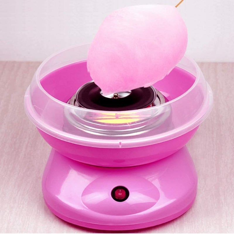 SANGOZ SANGOZS Cotton Candy Maker Machine Electric Sugar Floss Homemade Hard Sugar Free Candy with Detachable Splash Guard Sugar Spoon 10 Bamboo Sticks for Kids Carnival PartyPack of 1  - Image 1
