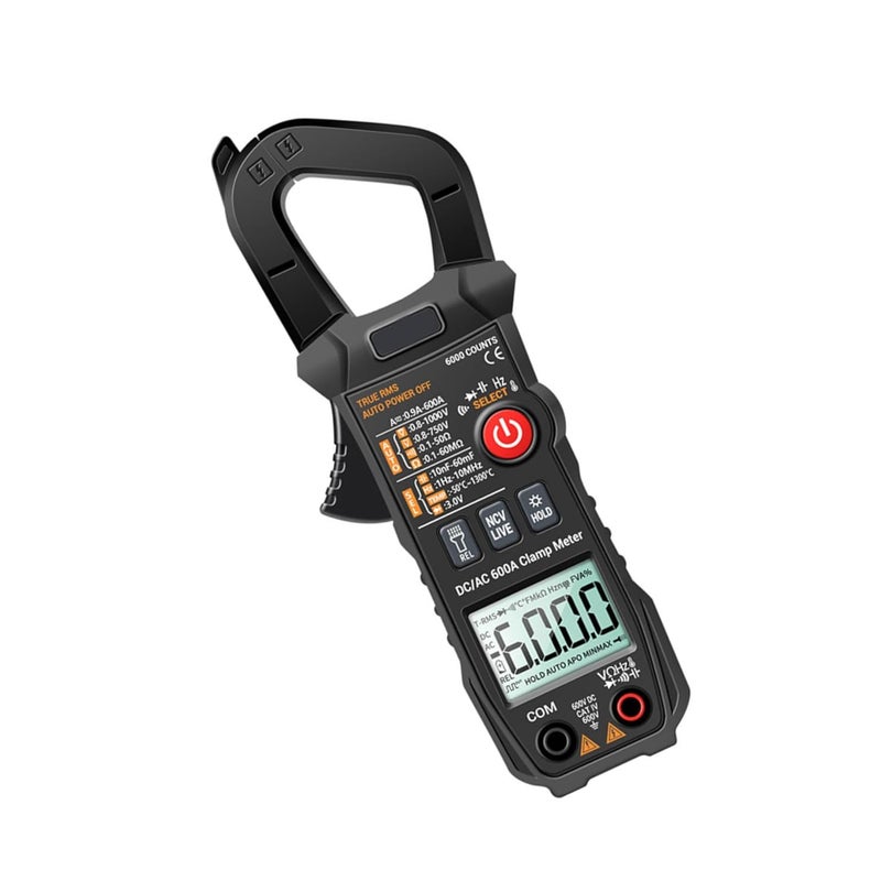 PRETYZOOM Digital Clamp Meter 600a Ac/dc Voltage Tester Current Detector Non-Contact Dc Current Measurement Tool for Electrical Testing - Image 1