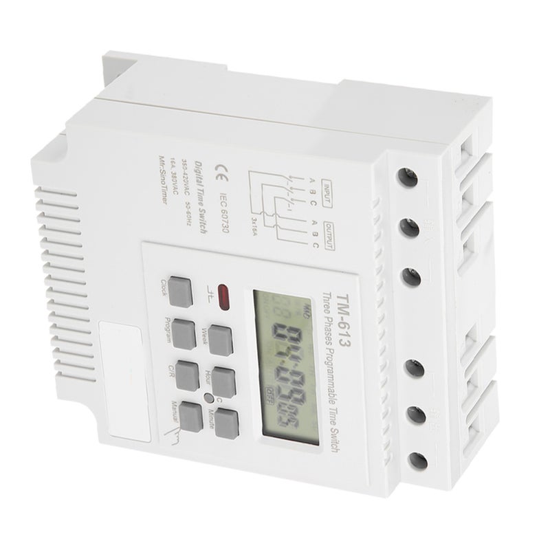 TM-163 ثلاث مراحل 380V مؤقت تحكم رقمي ذكي قابل للبرمجة أسبوعياً - Image 4
