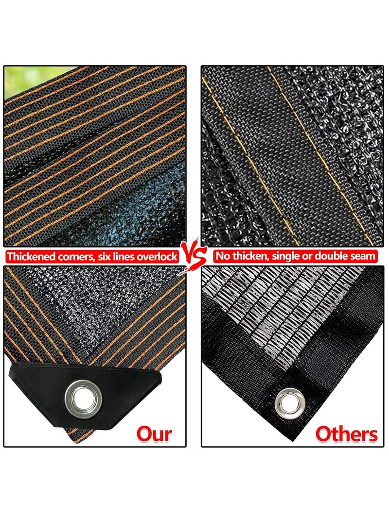 Generic Black Shade Cloth 3 x 4 Meter Garden Sun Shade Netting Durable Mesh Tarp with Grommets Shading Anti for Garden Greenhouse Plants Growing Outdoor Barbecue Pergola etc  - Image 4