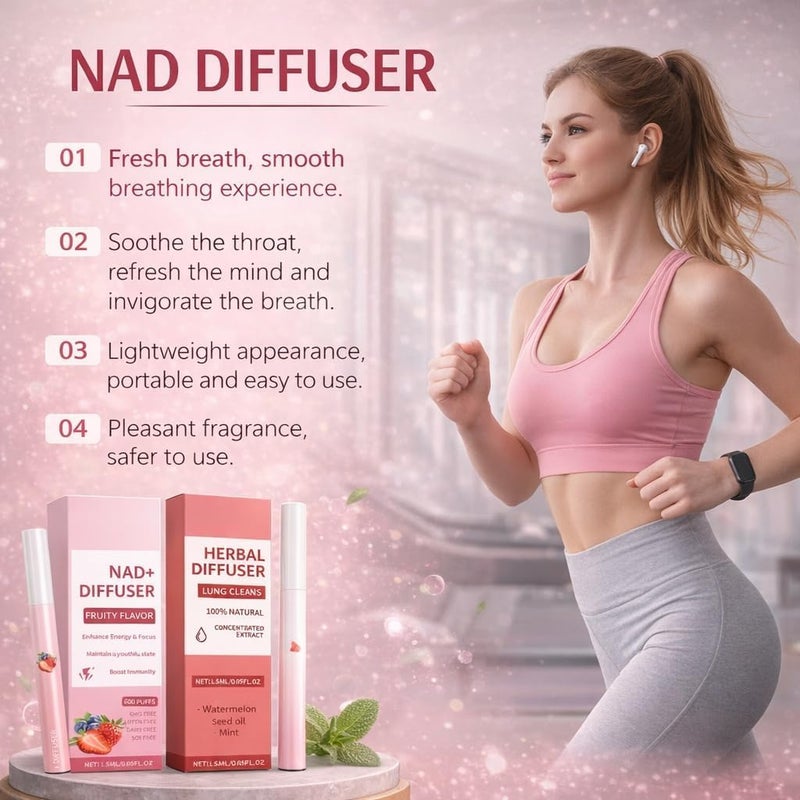 YOOJ® 2 Pcs Herbal Diffuser Pen, Strawberry Mint Extract Herbal Aromatherapy Stick for Fresh Breath, Contains Refreshing Scent Natural Herbs, Use Anytime, Anywhere - Image 4