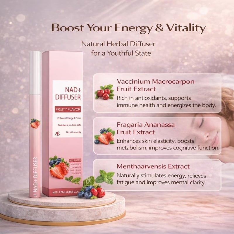 YOOJ® 2 Pcs Herbal Diffuser Pen, Strawberry Mint Extract Herbal Aromatherapy Stick for Fresh Breath, Contains Refreshing Scent Natural Herbs, Use Anytime, Anywhere - Image 2