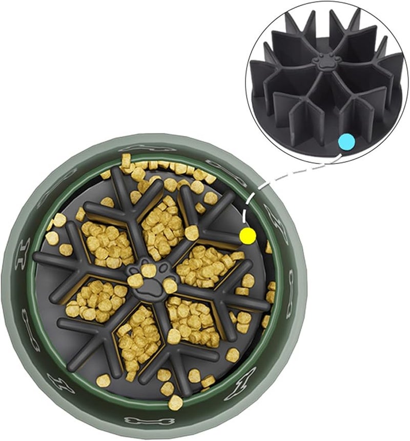 Slow Feeder Dog Bowl Flower Shape Anti Choke Pet Food Dish For Large And Small Breeds - Image 3