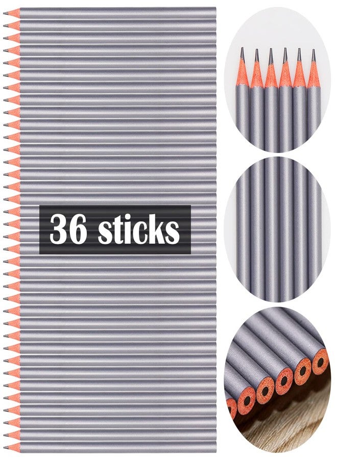 YOLUFER 36PCS Drawing Pencils, Silver Surface Marking Pencils Hard Black Core Carpenter Marking Pencils for Woodworking Marking, Drawing tools - Image 3