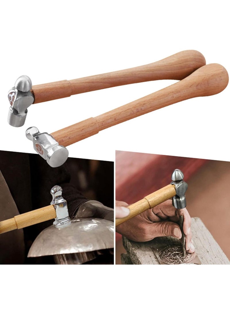 GGOOT Round Hammer Pein Nipple Hammer Hardware Tool Household Hammer With Wood Handle For Metalworking Construction  - Image 2
