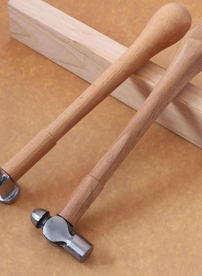 GGOOT Round Hammer Pein Nipple Hammer Hardware Tool Household Hammer With Wood Handle For Metalworking Construction  - Image 3