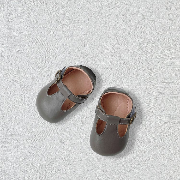 Ba Le Ding New Korean-Style Toddler Walking Shoes, Soft Sole, Non-Slip, Solid Color Baby Leather Shoes - Image 3