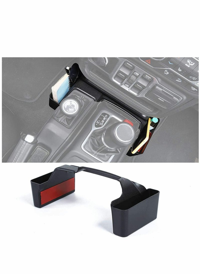 Center Console Organizer Gear Tray for Jeep Wrangler JL/JLU 2018 2019 2020 2021 Gear Shift Storage Box Accessories Interior Accessories (Matte Black) - Image 1